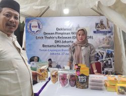 Relawan Erick Thohir Sukses Gelar Pasaraya Bazar Stand UMKM di Taman Lapangan Banteng
