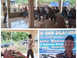 Sosialisai dan silahturahmi,Mardianto Manan Anggota Dprd provinsi Riau Dapil Inhu – kuangsing periode 2019- 2024