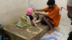 Reskrim Polsek Sei Beduk Rekonstruksi Kasus Kekerasan terhadap anak yang mengakibatkan korban meninggal dunia