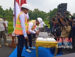 Resmikan JLS dengan nama Jl.Halim Perdana Kusuma, H.Slamet Junaidi Berharap Bisa Mendongkrak Perekonomian Kabupaten Sampang